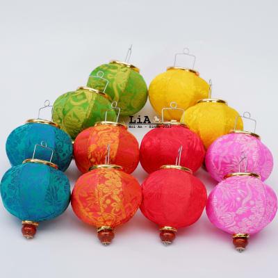 Set 6 pcs of Vietnamese Silk - Mini Lanterns - 10cm