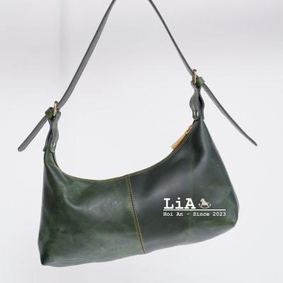 LiA Hoi An’s Dark Red Leather Shoulder Bag