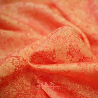 Mixed Green Mulberry Silk Daisy Pattern | Vietnamese Handmade Silk by LiA Hoi An