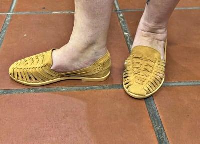 Lia Hoi An’s Yellow Huarache Sandals, Unisex Sandals, Casual Woven Leather Sandals