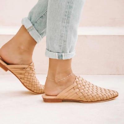 LiA Hoi An’s woven leather mule