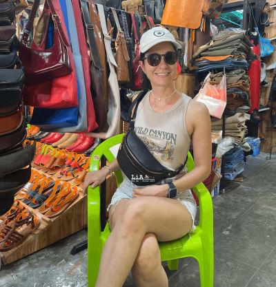 LiA Hoi An Black Double Zipper Sling Bag