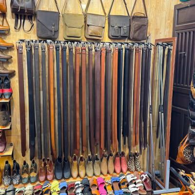 Full Colors of Real Leather Belt - Copper Bucket - Size 1.5 - 3.5 cm