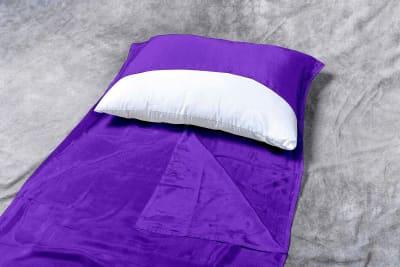 100% MULBERRY SILK sleeping bag - 1 person- Single- Purple