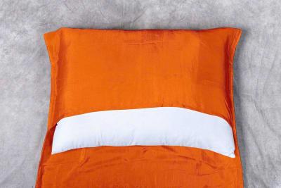100% MULBERRY SILK sleeping bag - 1 person- Single- Orange