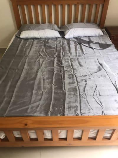 DOUBLE 100% MULBERRY SILK sleeping bag - Grey