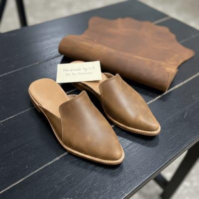 Custom Leather Smoking Sandals - Flat Sandals| LiA Hoi An