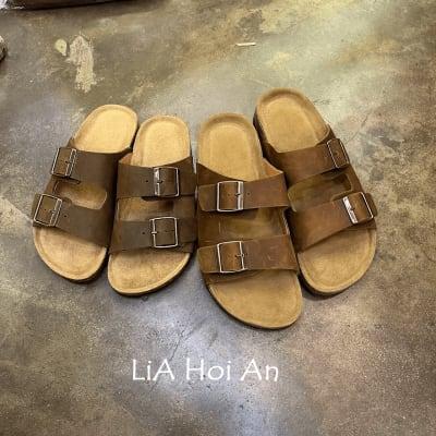 The Artisan Cork Slide - Full Grain Leather | LiA Hoi An